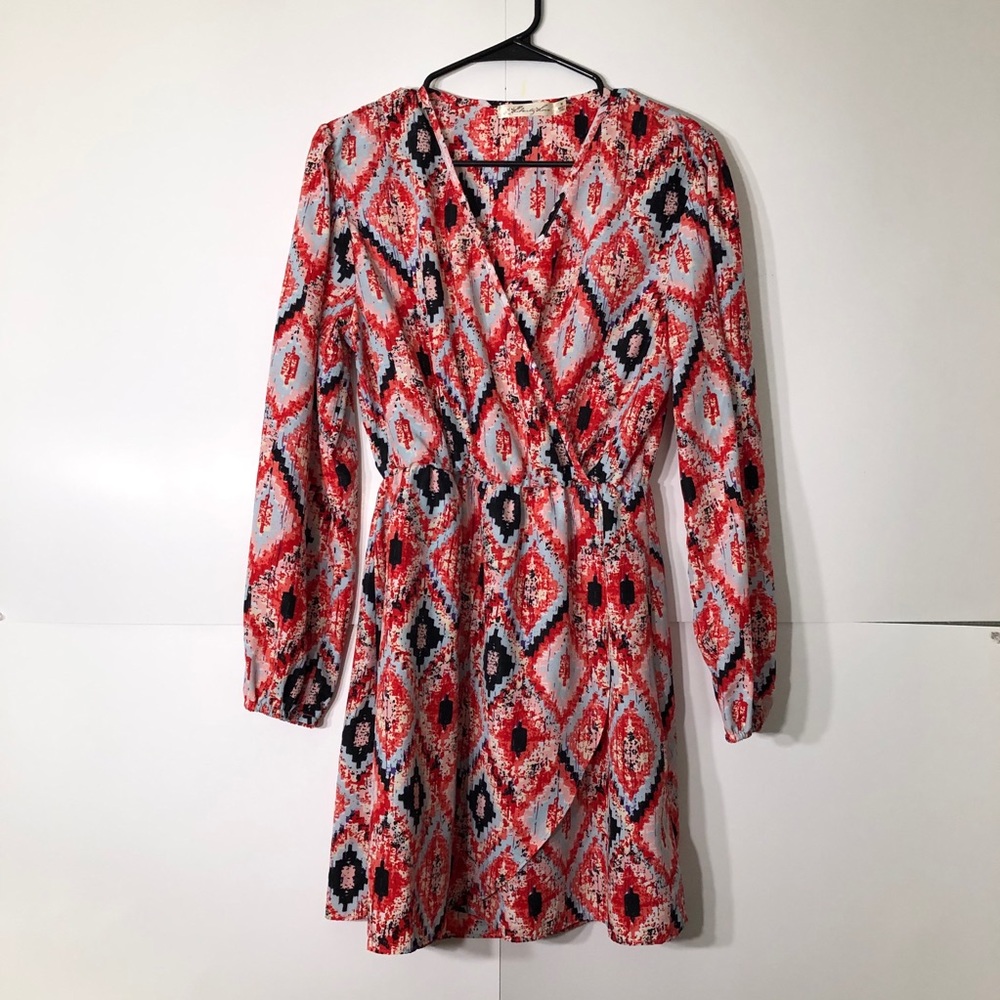 Liberty Love long sleeve red and black dress